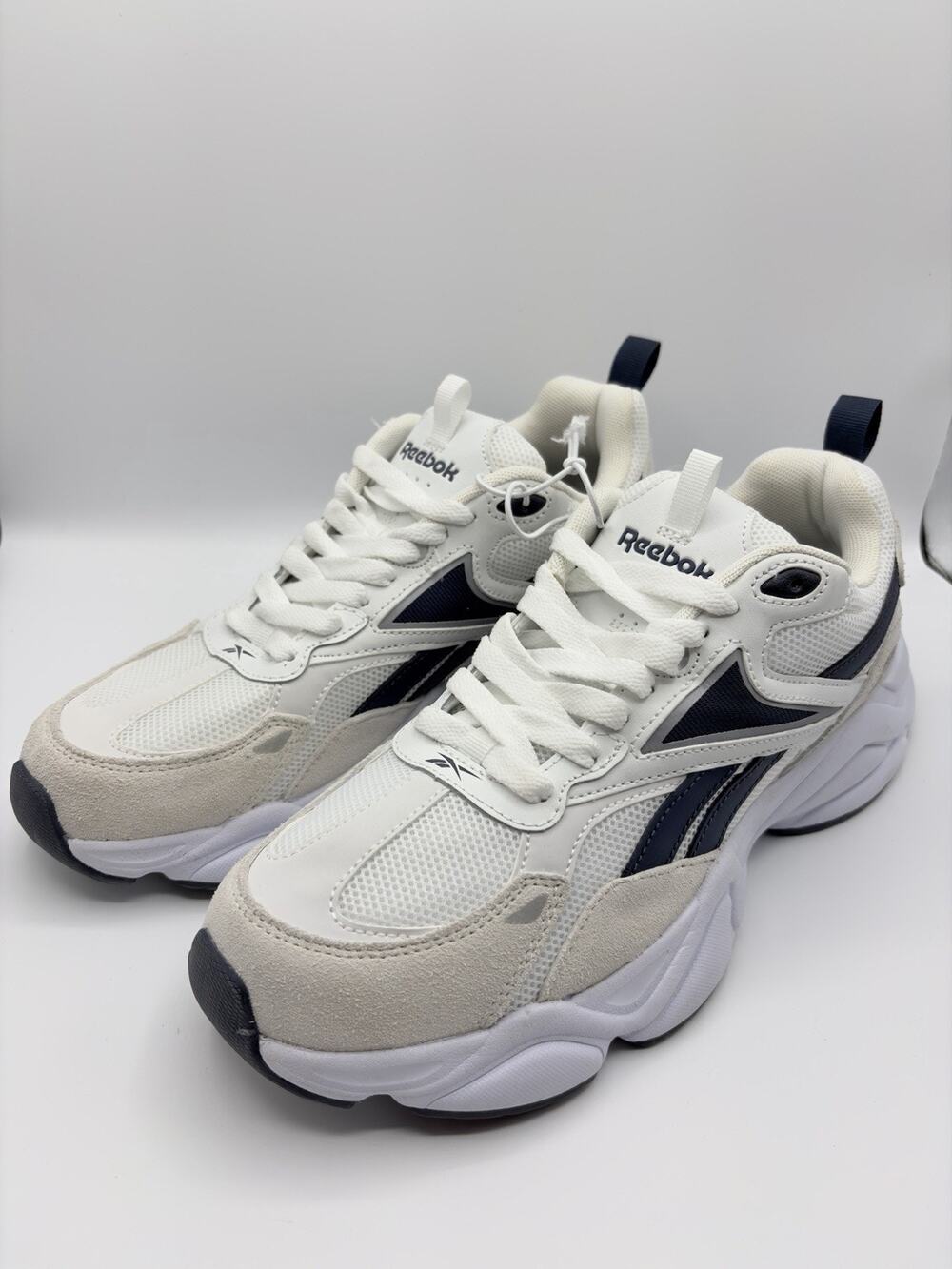 Reebok Royal Charge Cool Dad Shoes White Navy Men’s Size 10 - NWOB